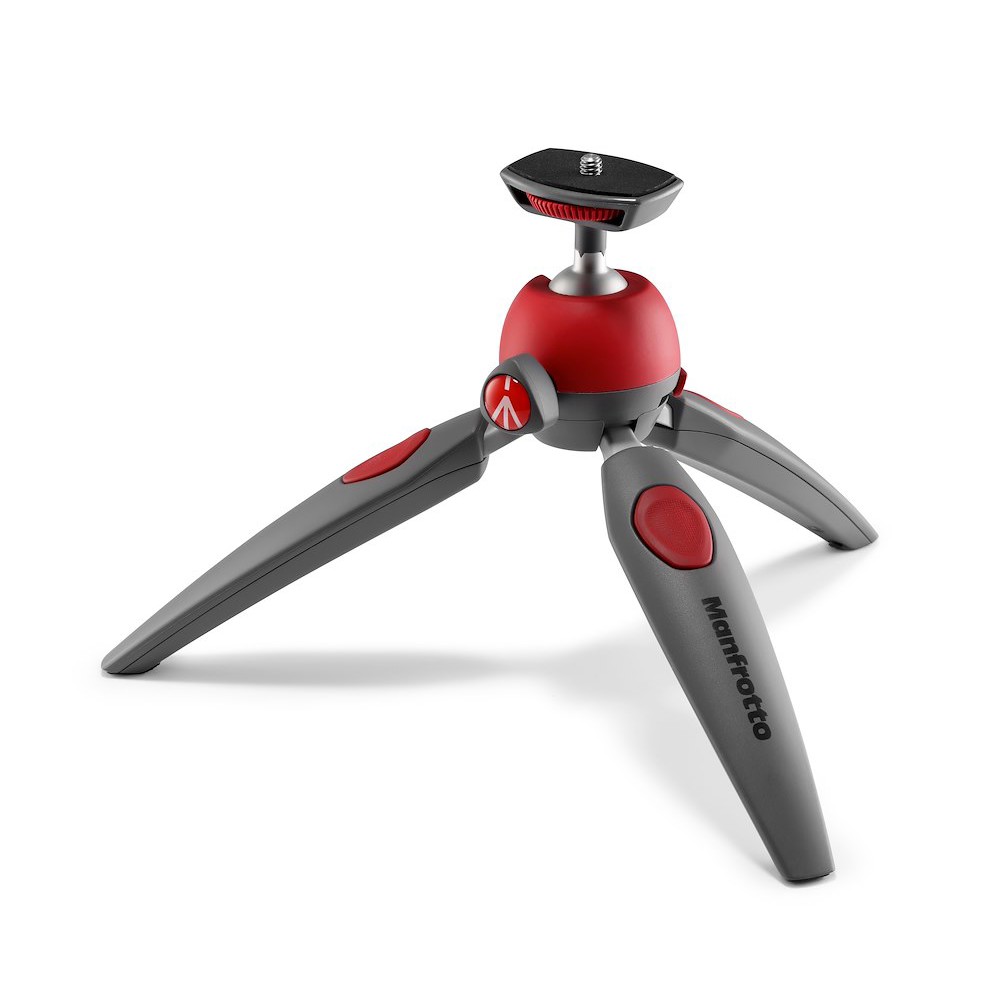 Minitrípode gris y rojo Manfrotto PIXI EVO MTPIXIEVO-RD