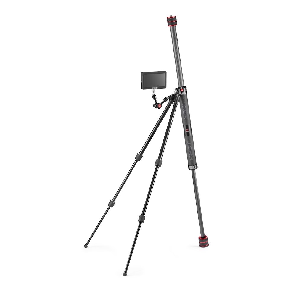 Gim-Pod con brazo Micro Arm y monitor opcionales en el GimBoom