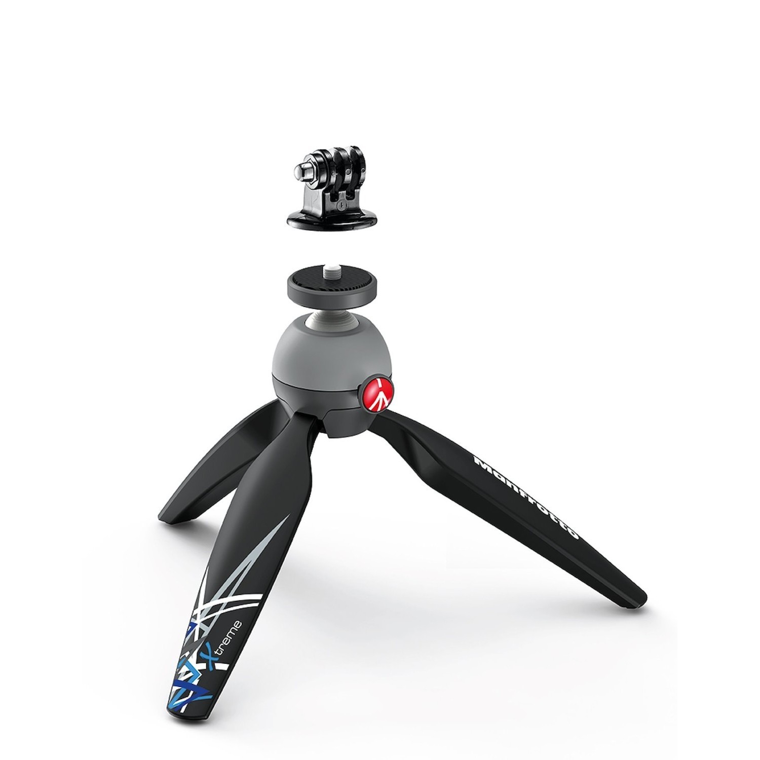Trípode Manfrotto PIXI Xtreme y adaptador GoPro extraíble incluido