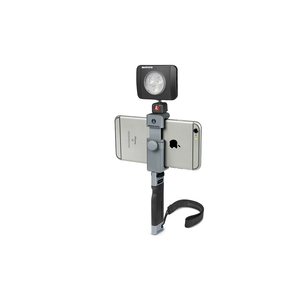 Equipo móvil completo con empuñadura Manfrotto MTWISTGRIPH