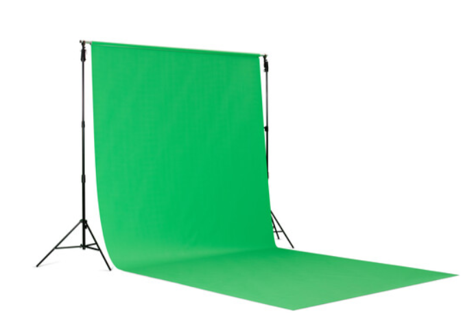 Vinylové pozadí Manfrotto LL LB7781 Chroma Key Green použité jako pozadí a podlaha