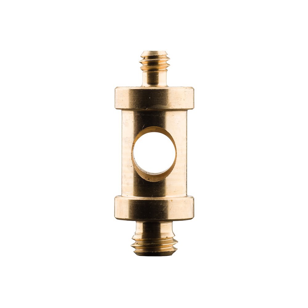 Espiga corta de latón Manfrotto 118 con conexiones de 1/4 y 3/8 pulgadas