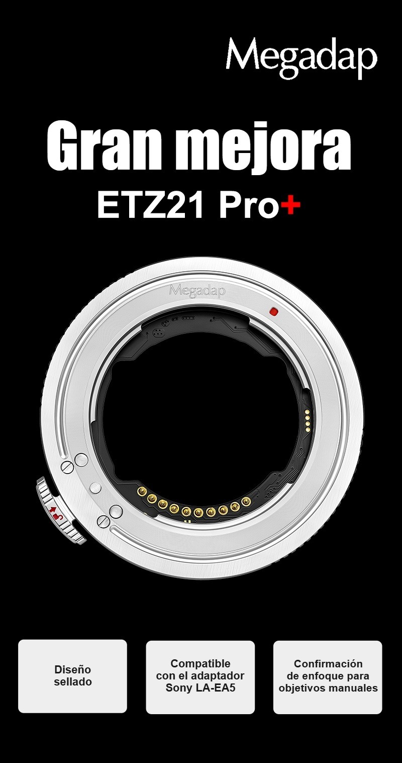 Megadap ETZ21 Pro+ – adaptador Sony E a Nikon Z