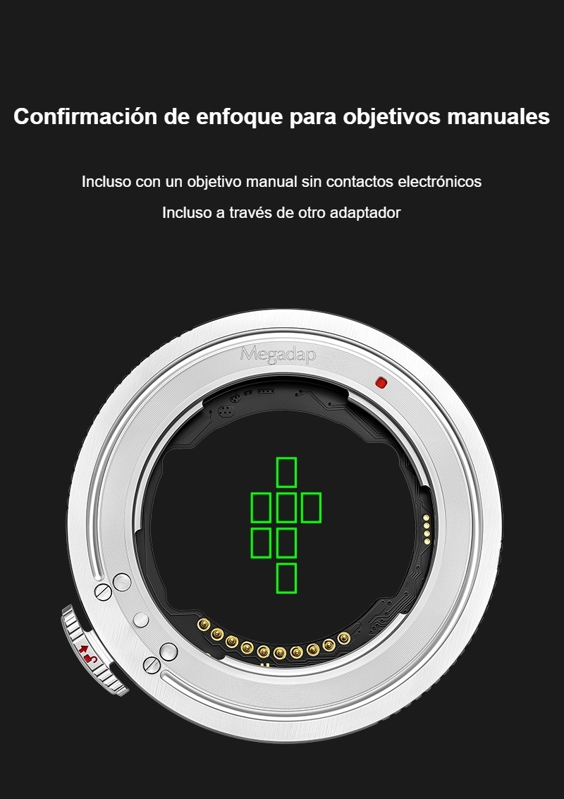 Megadap ETZ21 Pro+ – Confirmación de enfoque para objetivos manuales