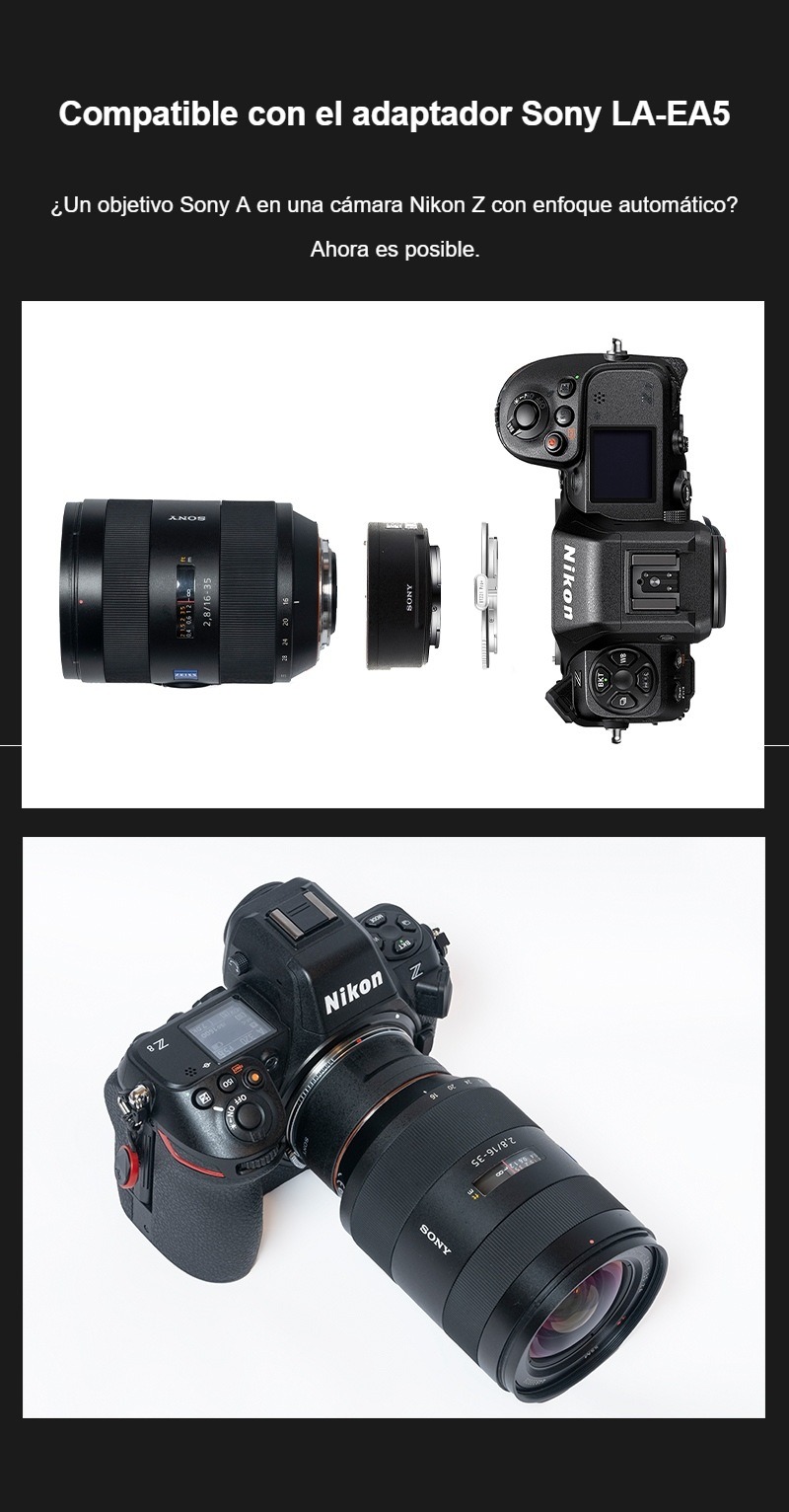 Megadap ETZ21 Pro+ – Objetivos Sony A con el adaptador Sony LA-EA5