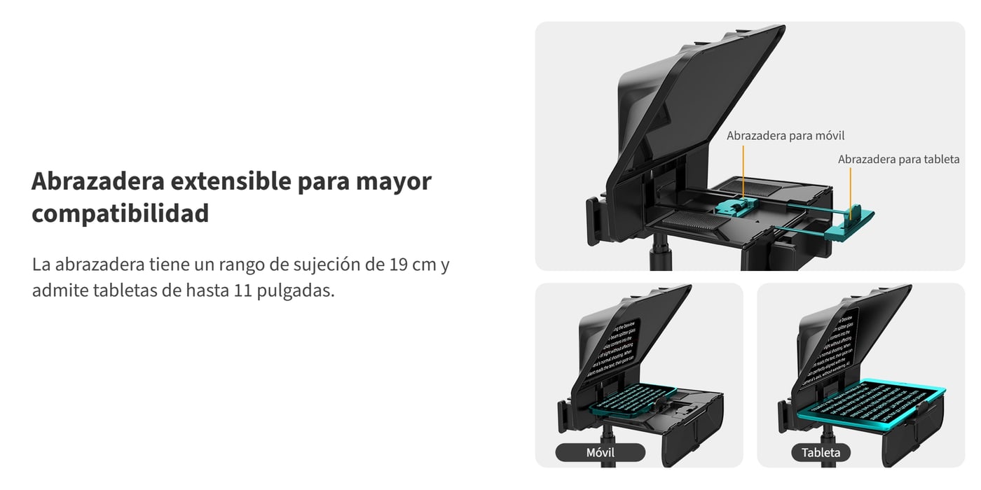 Móvil y tableta de hasta 11 pulgadas