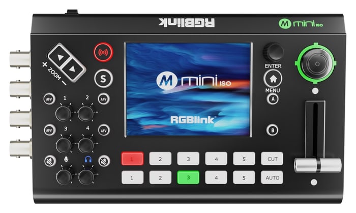Pantalla táctil, T-bar y 15 transiciones