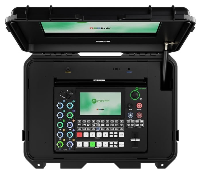 Dentro, un mezclador mini-edge SDI