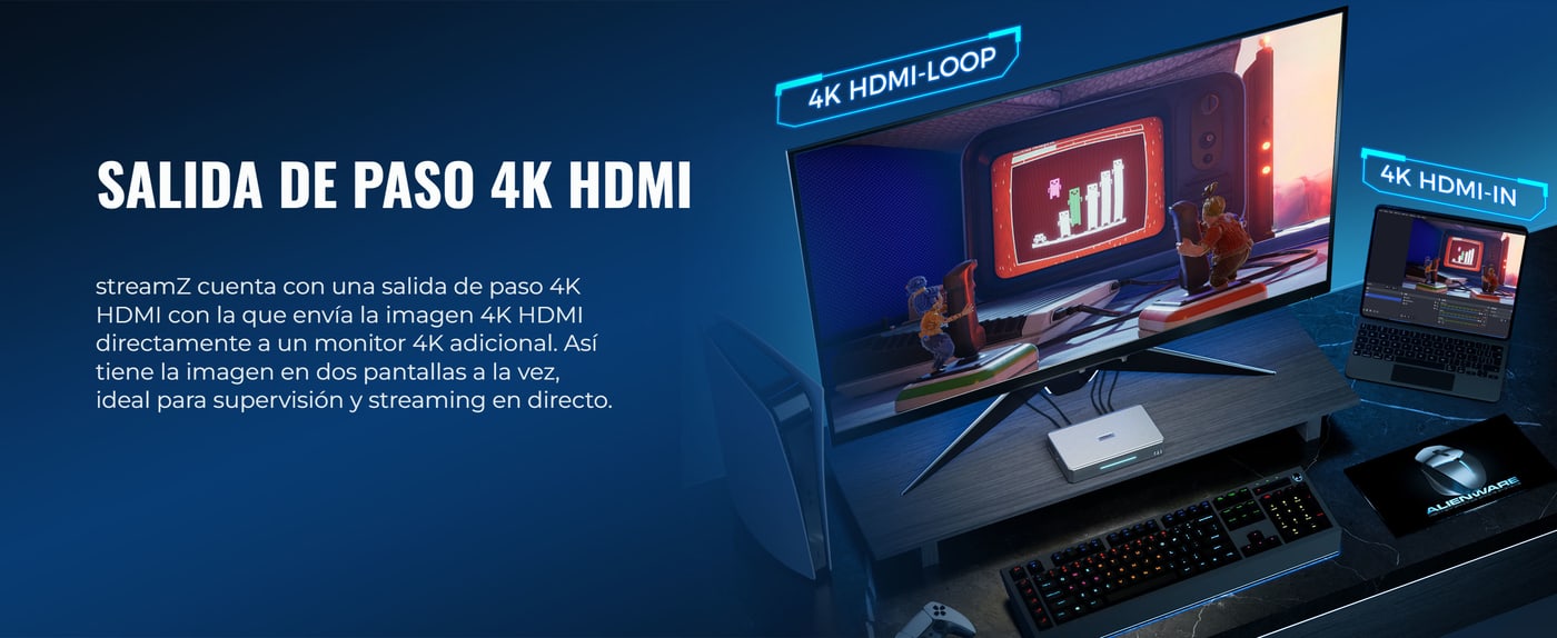 Salida de paso 4K HDMI