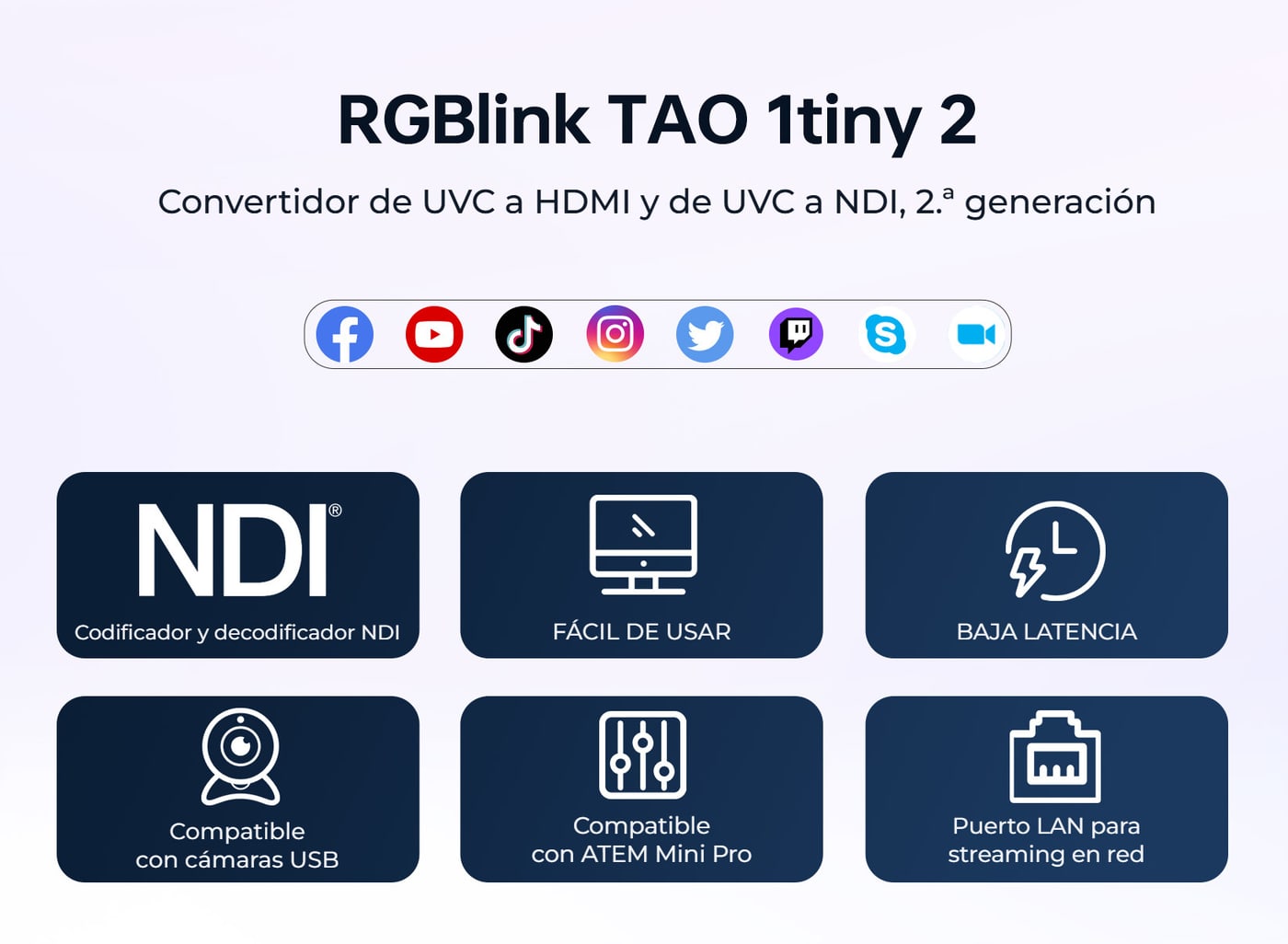UVC a HDMI y NDI en una caja pequeña