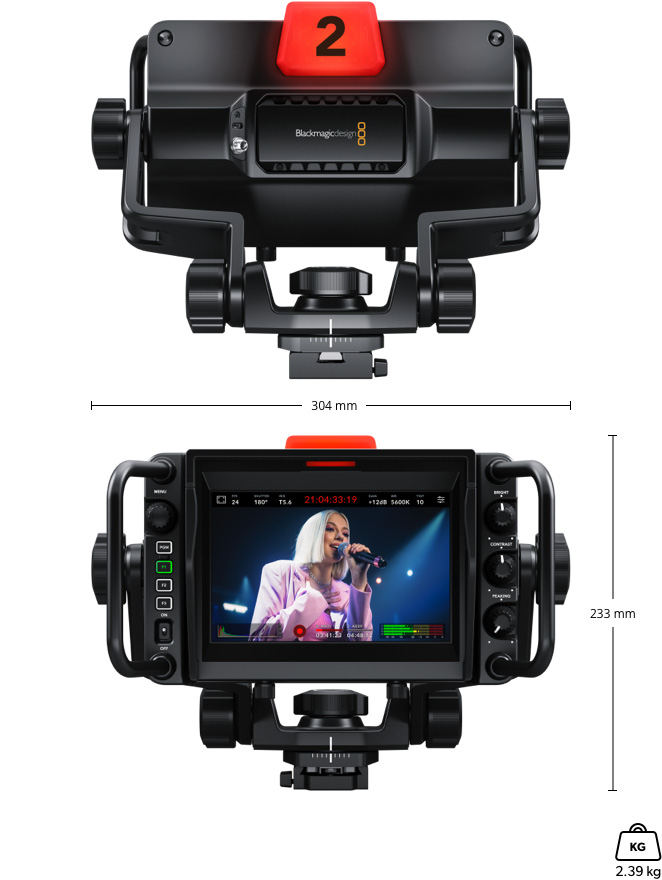 Plano de dimensiones de Blackmagic URSA Cine Studio Viewfinder