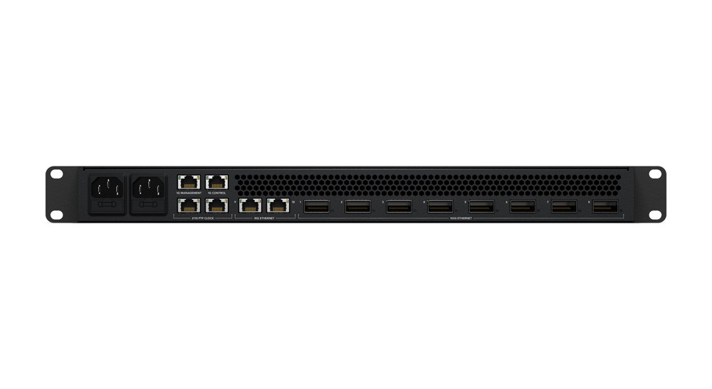 Conexiones traseras de Blackmagic Ethernet Switch 820