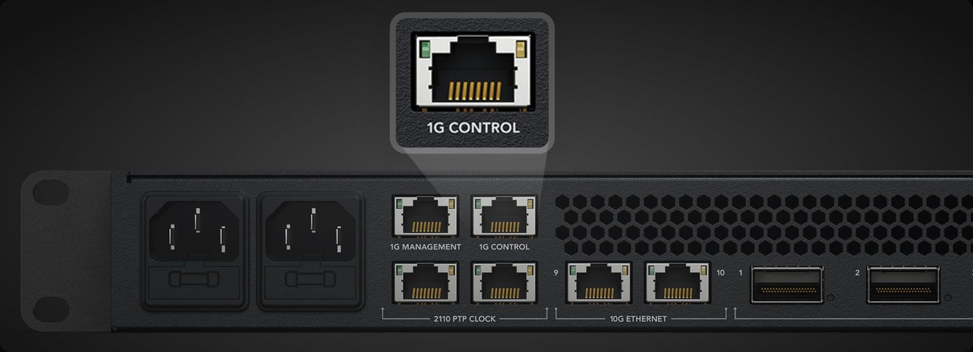 Blackmagic Ethernet Switch 820 – Puerto NMOS dedicado