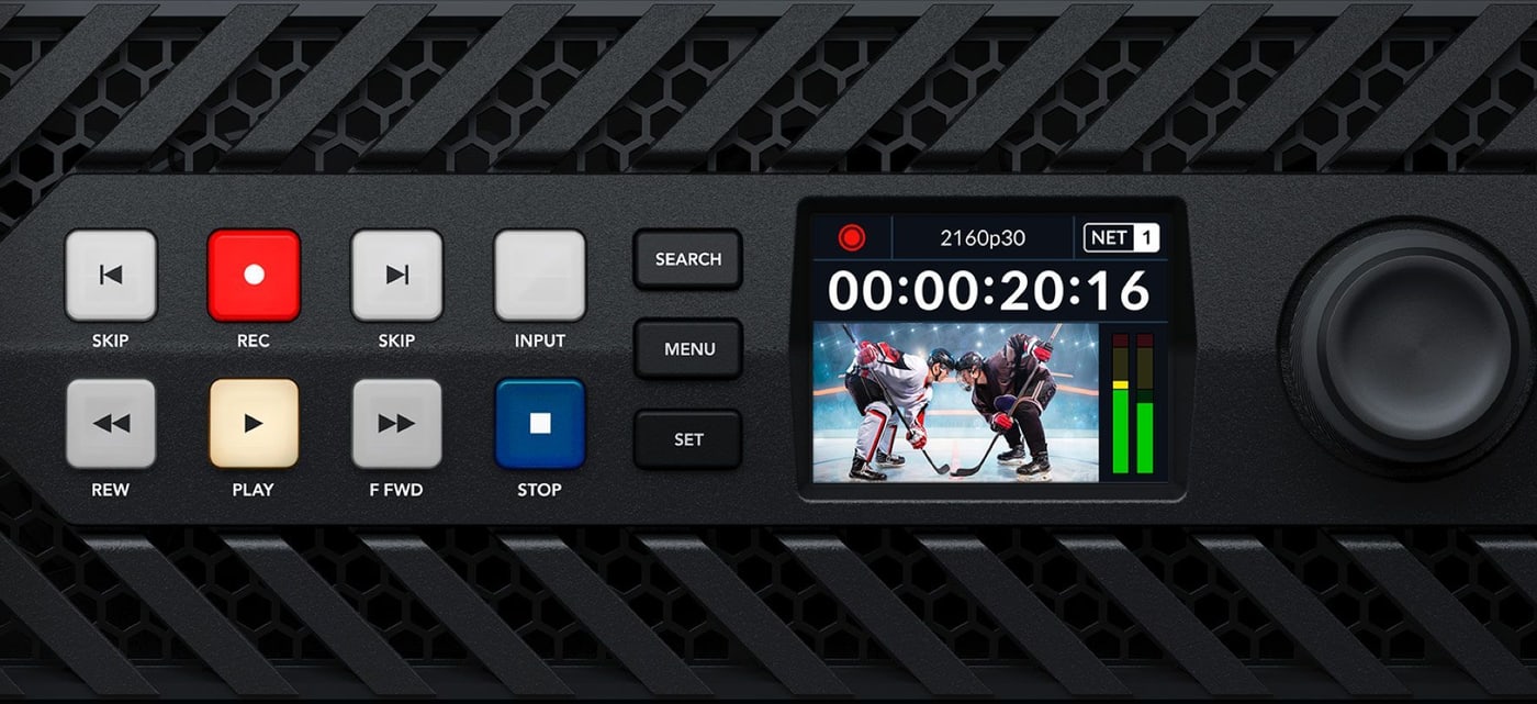 HyperDeck ISO Recorder 100G – Control clásico de grabador de difusión