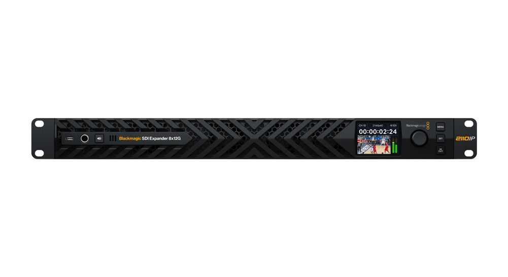 Panel frontal Blackmagic SDI Expander 8x12G