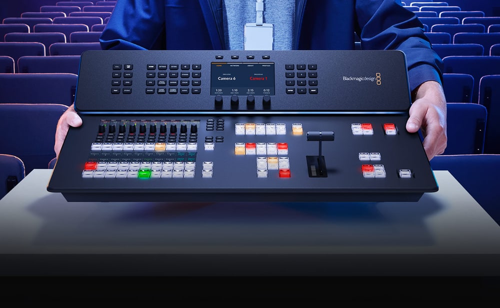 ATEM Television Studio HD8 – Panel de emisión con T-bar
