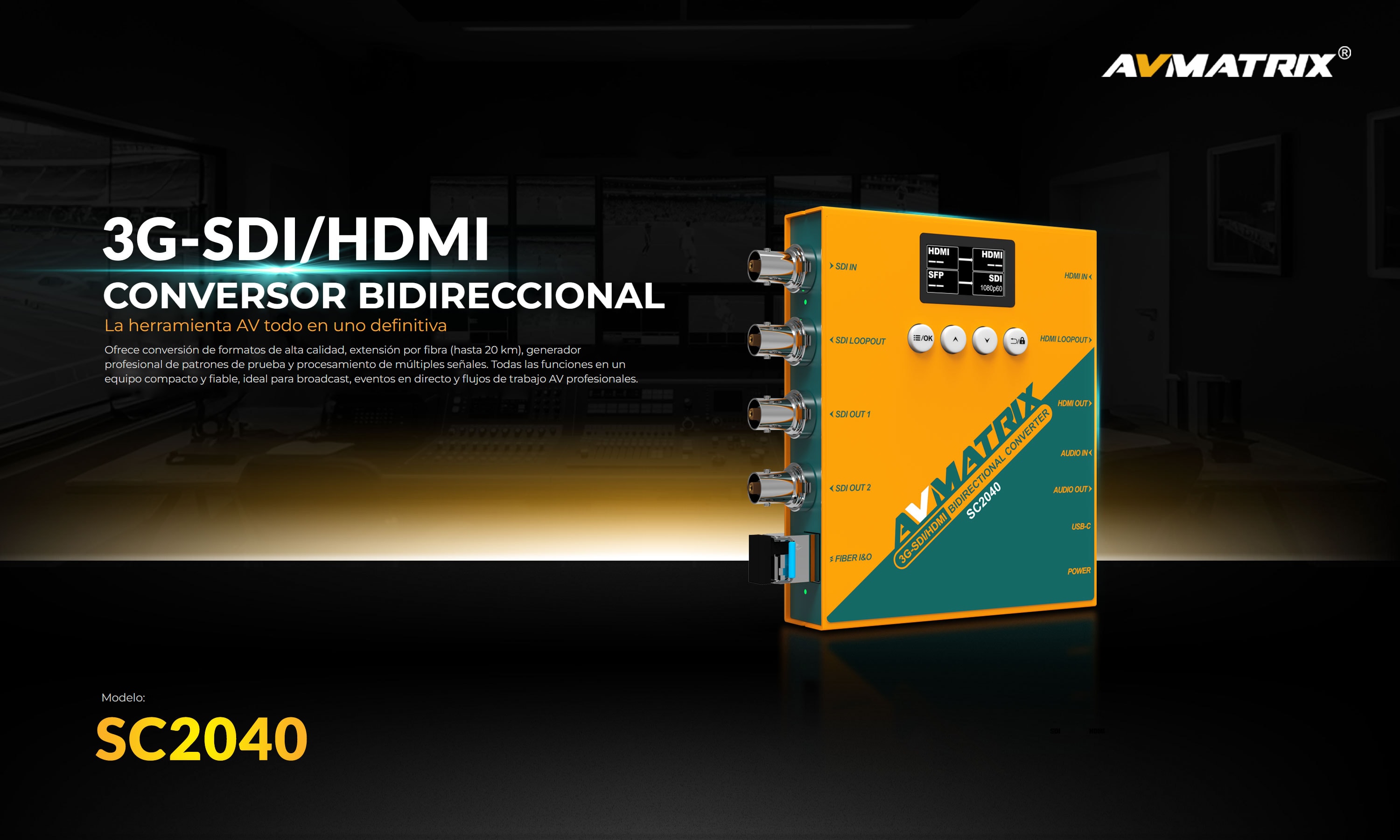 AVMatrix 3G-SDI/ HDMI Bidirectional Scaling Converter