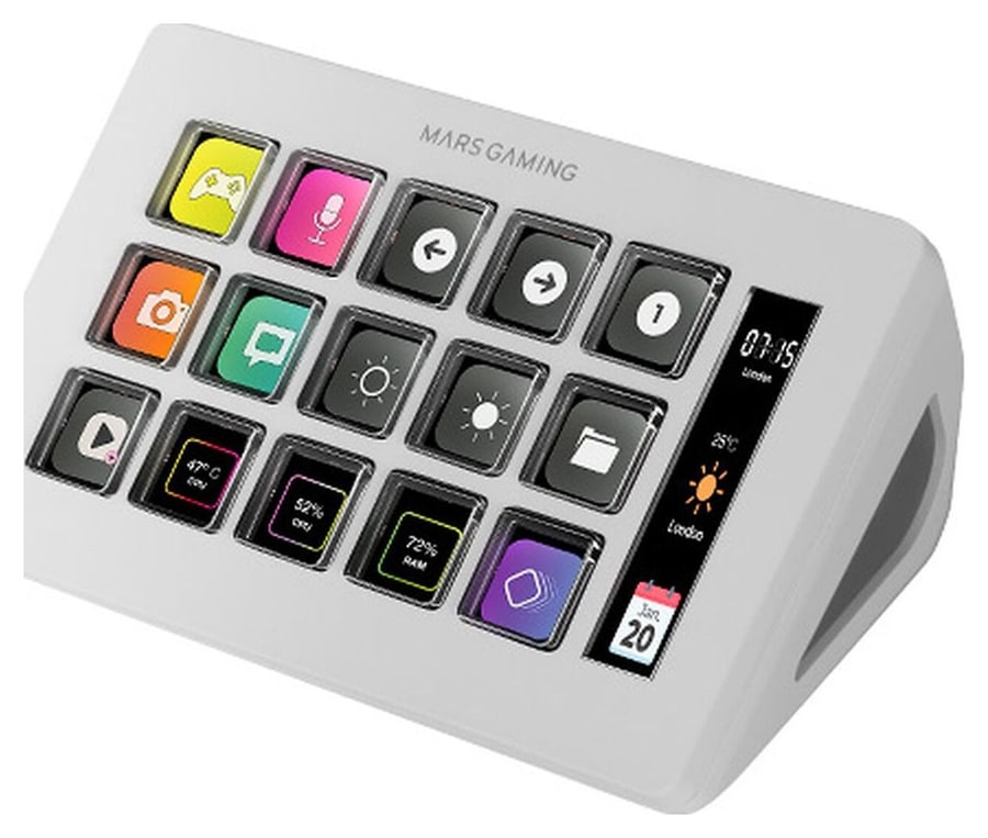 Mars Gaming MSD-ONE – 15 teclas LCD personalizables