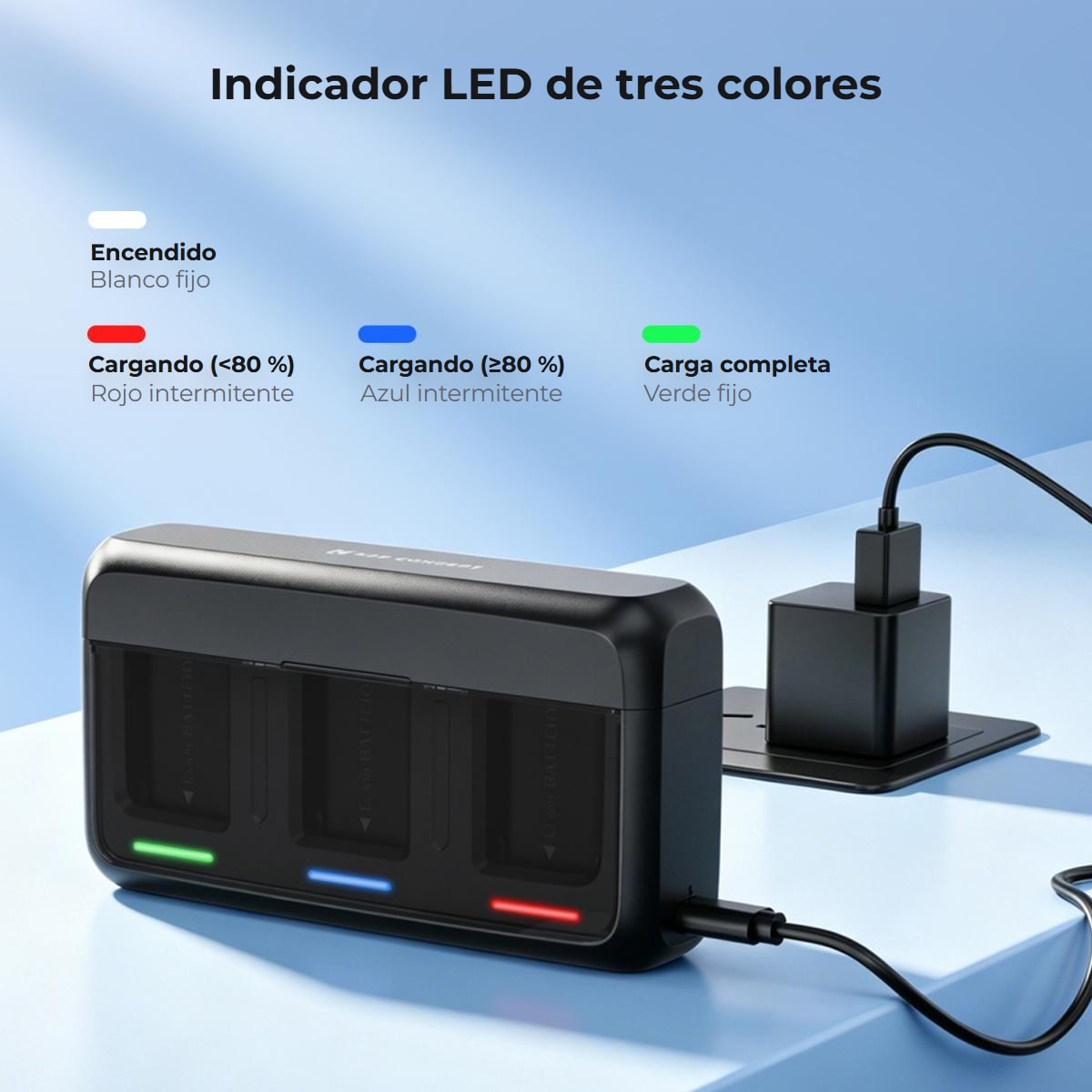 K&F Concept baterie Canon LP-E6NH 2400mAh, 3 ks + nabíječka na 3 sloty
