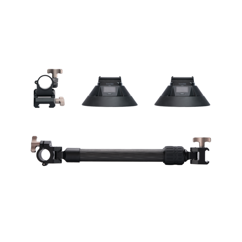 Dos ventosas eléctricas, barra de soporte y adaptadores de montaje Insta360