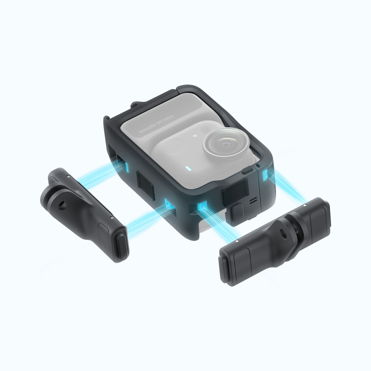 Insta360 GO Ultra en el marco protector