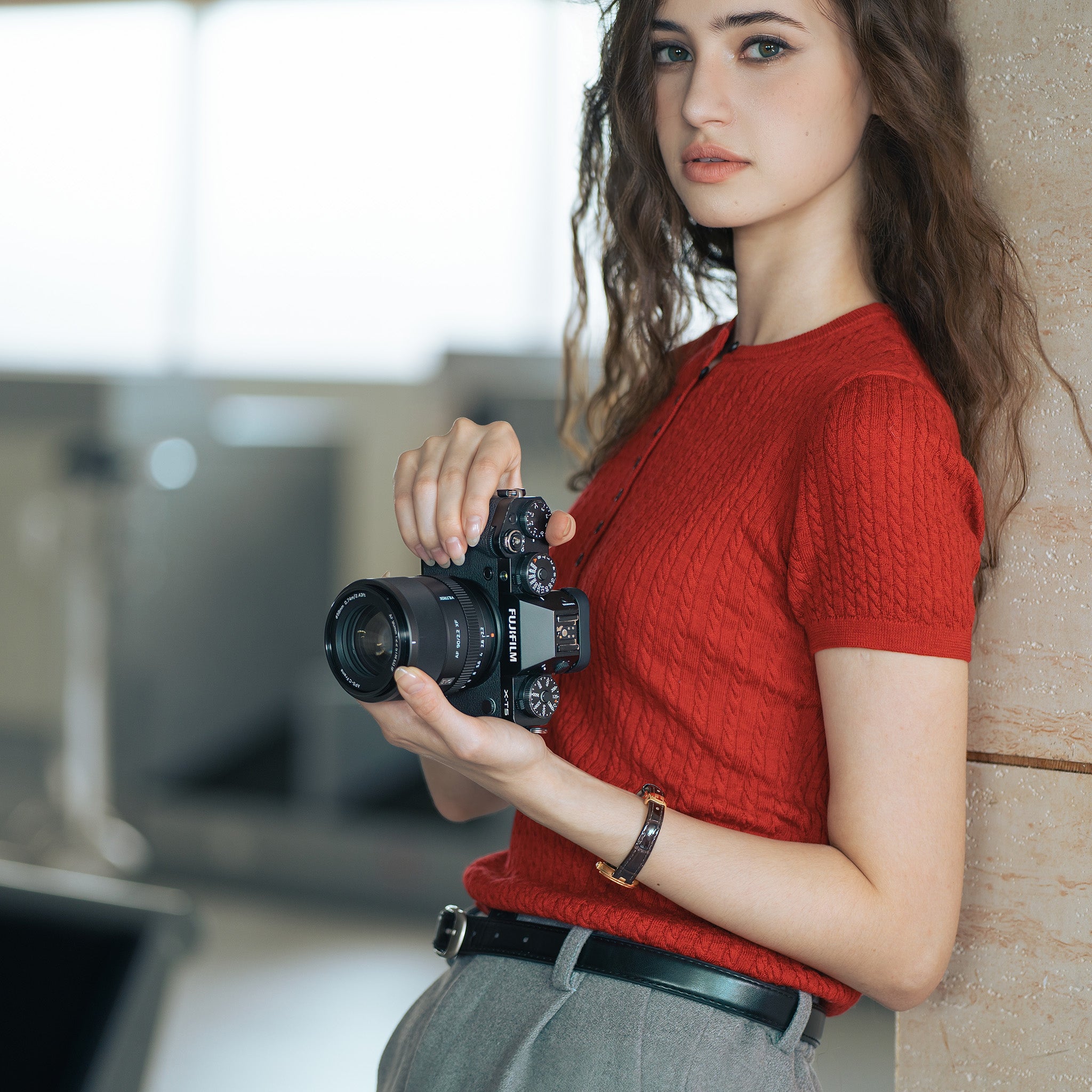 Representación de retrato con el objetivo Viltrox de 90 mm
