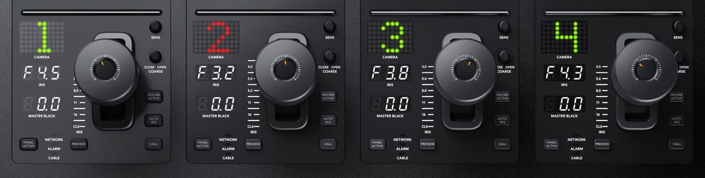 ATEM Camera Control Panel – Joystick para diafragma y master black
