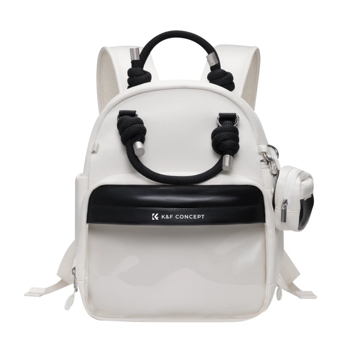 K&F Concept B20 mochila fotográfica, blanco roto con detalles negros