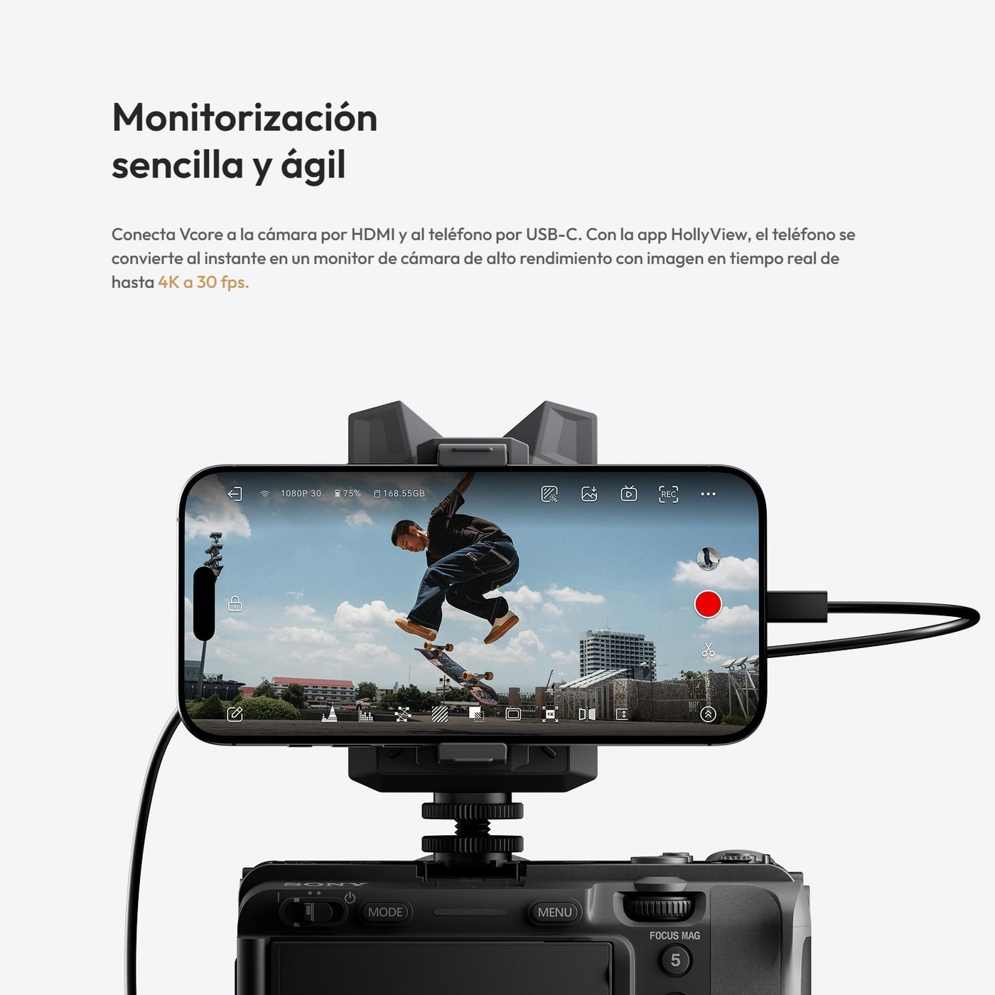 Hollyland Vcore – Monitor de cámara por USB-C