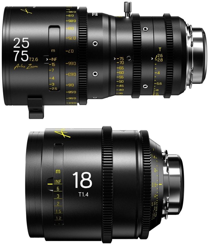 DZOFILM Arles Zoom 25–75 + Prime 18 mm – kit, métrico, maleta negra
