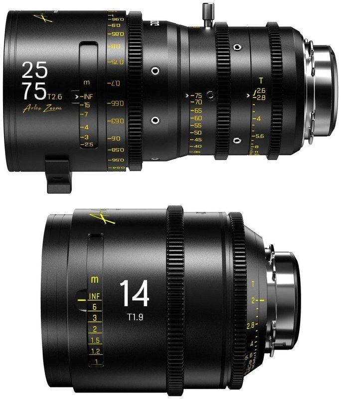 DZOFILM Arles Zoom 25–75 + Prime 14 mm – kit, métrico, maleta negra