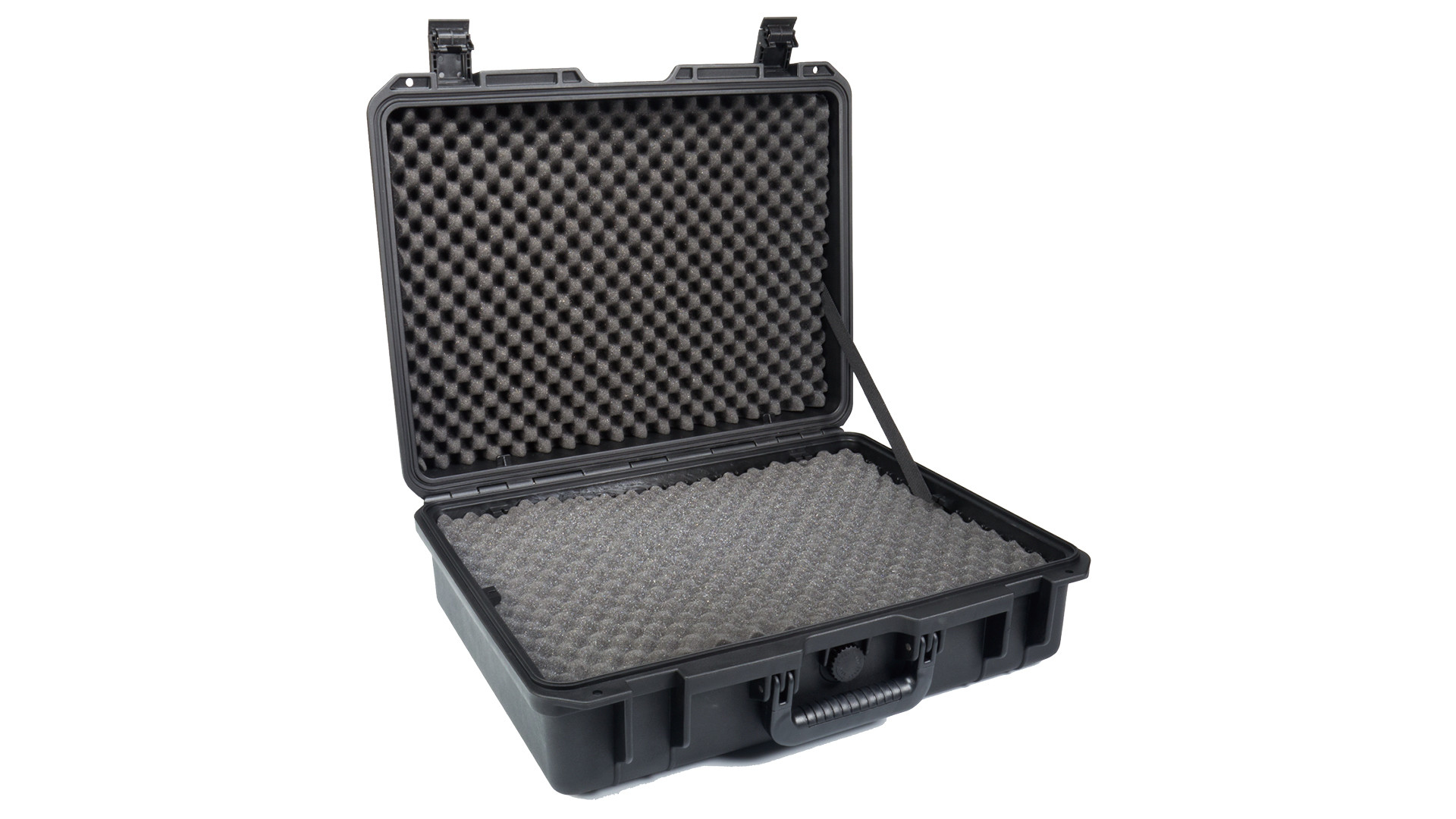 Maleta Datavideo HC-600 abierta con espuma interior