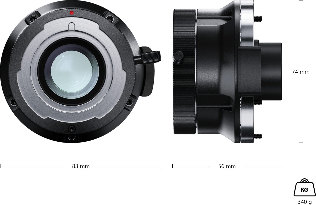 Blackmagic Design URSA Mini Pro B4 Mount – Dimensiones y peso