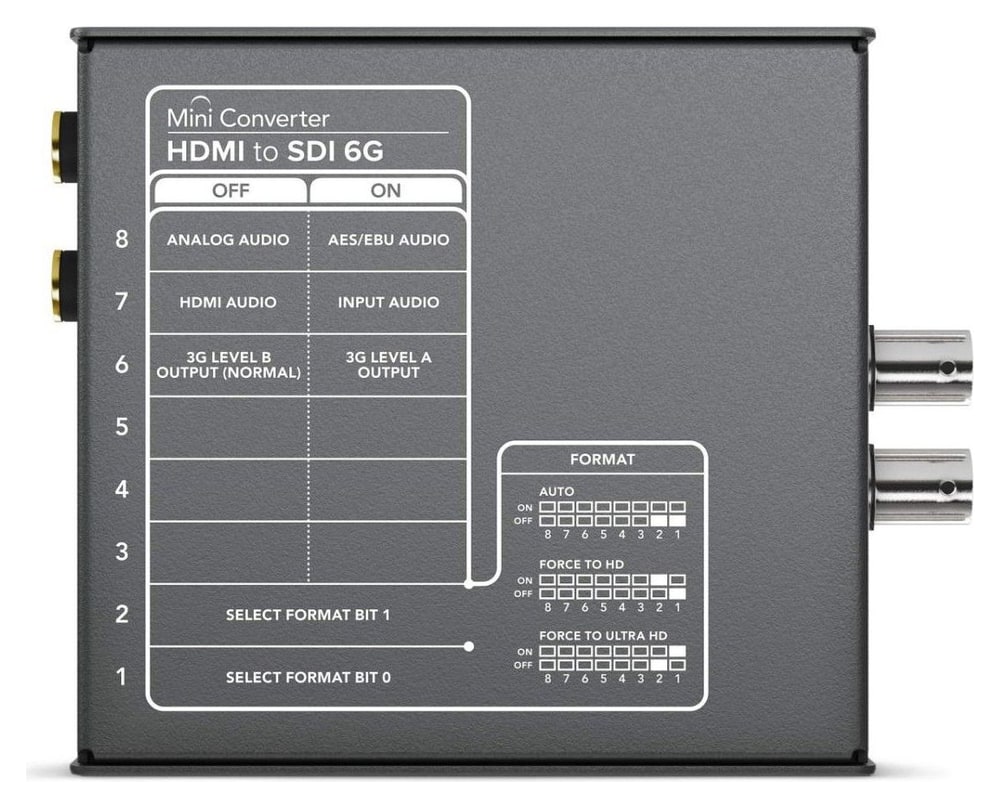 Mini Converter HDMI to SDI 6G – Ajuste con microinterruptores o por USB