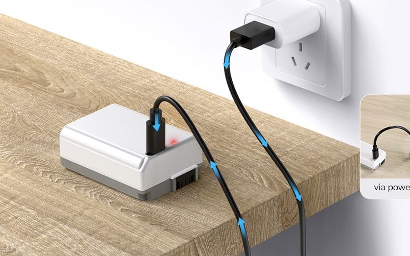 Carga por USB-C