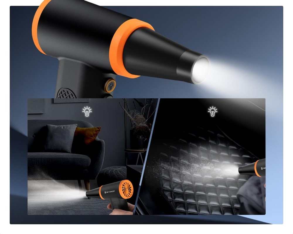 Luz LED e indicador de batería