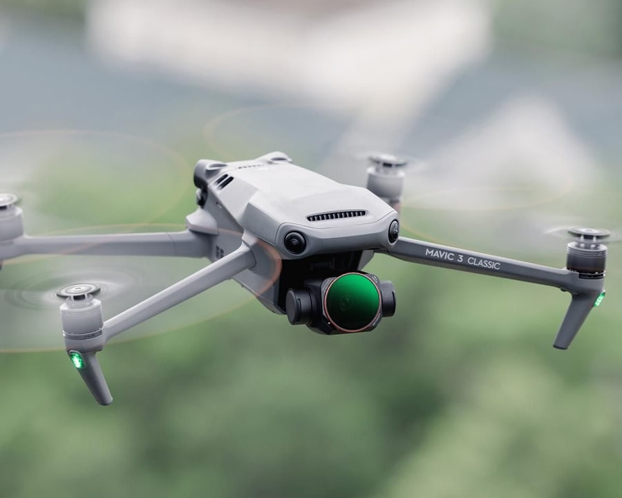 Filtros directamente en la cámara del dron