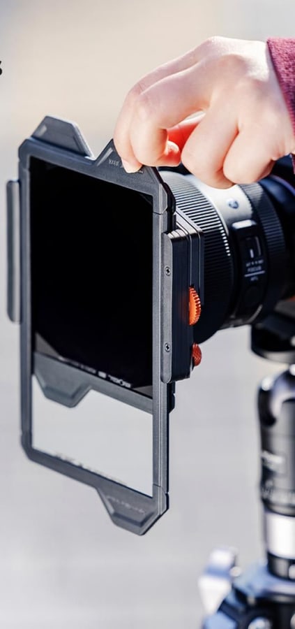 K&F Concept portafiltros cuadrado X-PRO con filtro CPL de 95 mm integrado y 4 aros adaptadores
