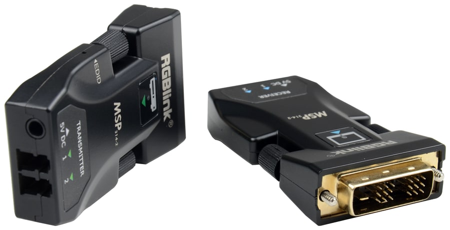 Transmisor y receptor dentro del propio conector DVI