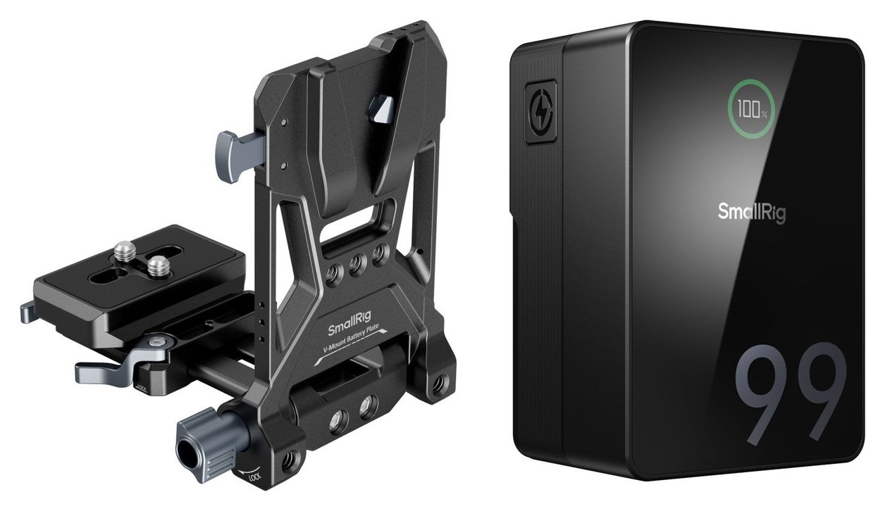 Batería V-mount de 99 Wh con placa plegable