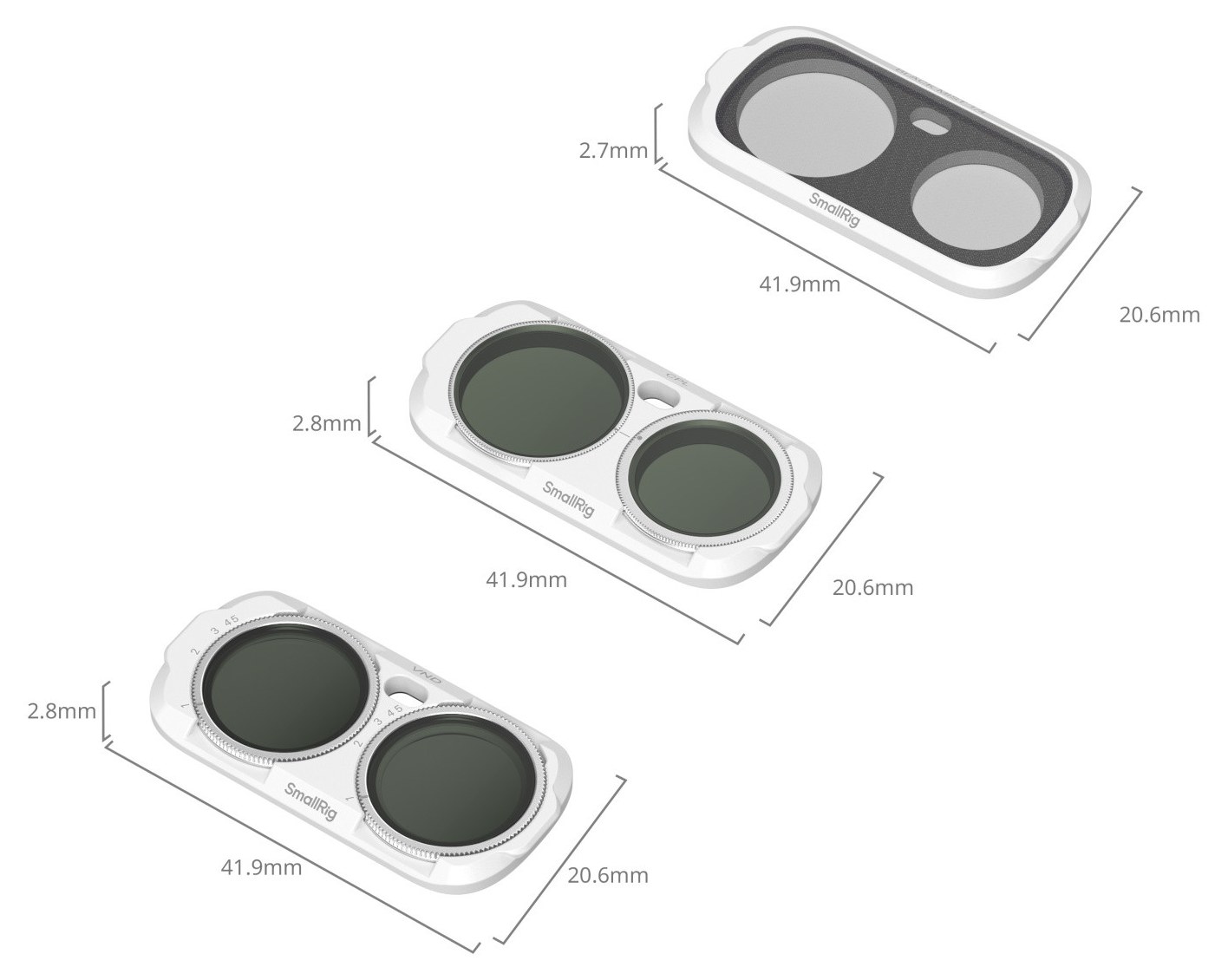 Tres filtros magnéticos para Insta360 Luna Ultra