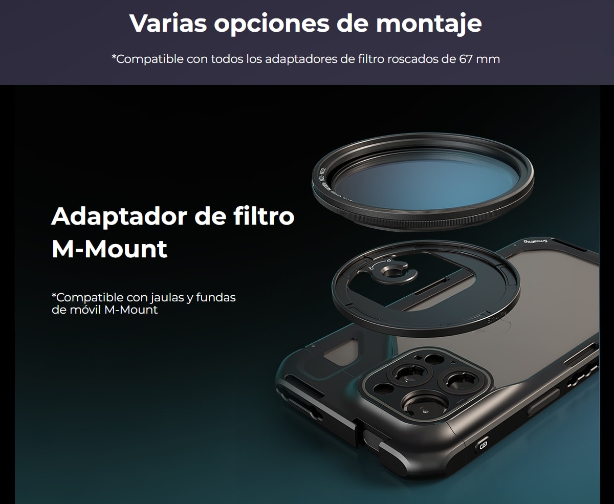 SmallRig 4727 Attachable CPL Filter with M-mount Filter Adapter 67mm