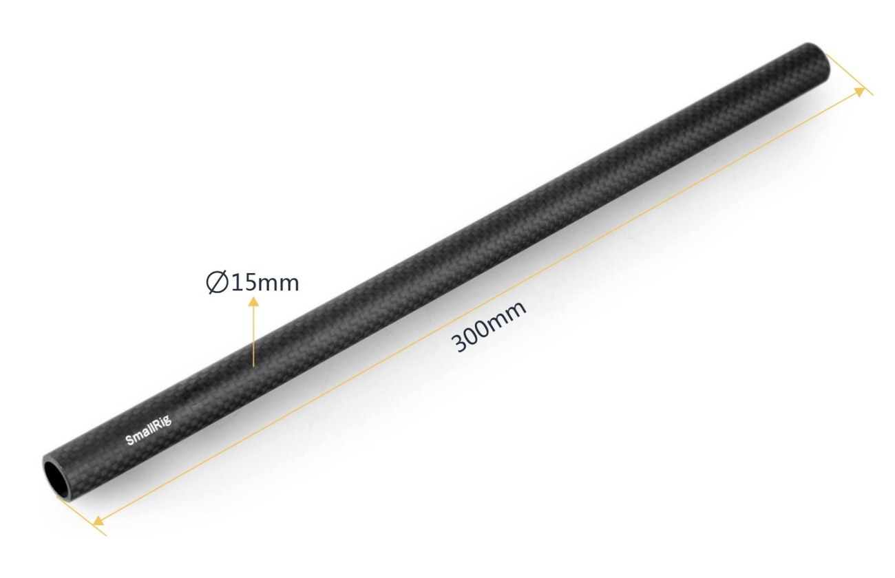 15mm Carbon Fiber Rod - 30cm 12 inch (2pcs)
