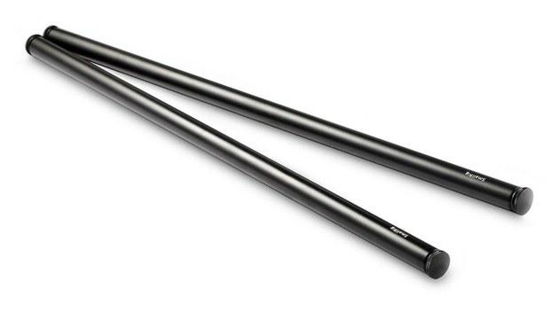 2pcs 15mm Black Aluminum Alloy Rod (M12-40cm) 16inch