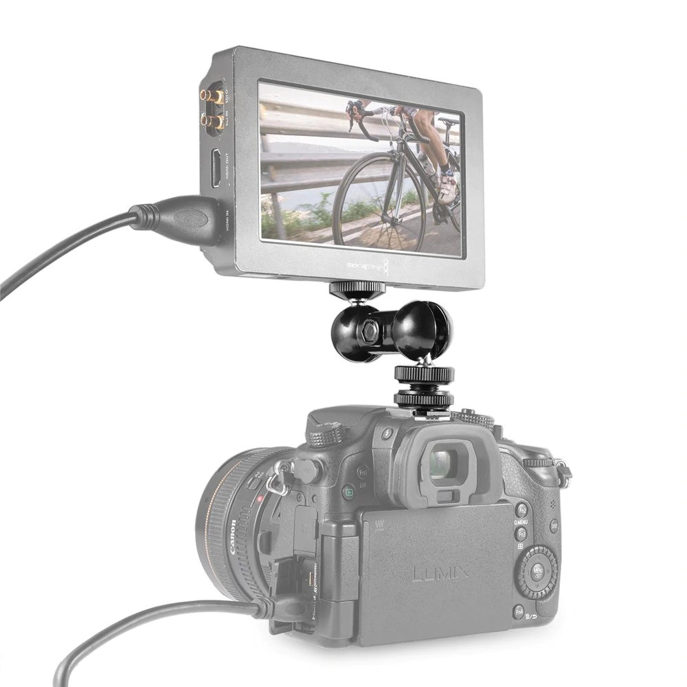 Cool-Ballhead-V1 Multi-function Double BallHead w/ shoe mount & 1/4″ screw