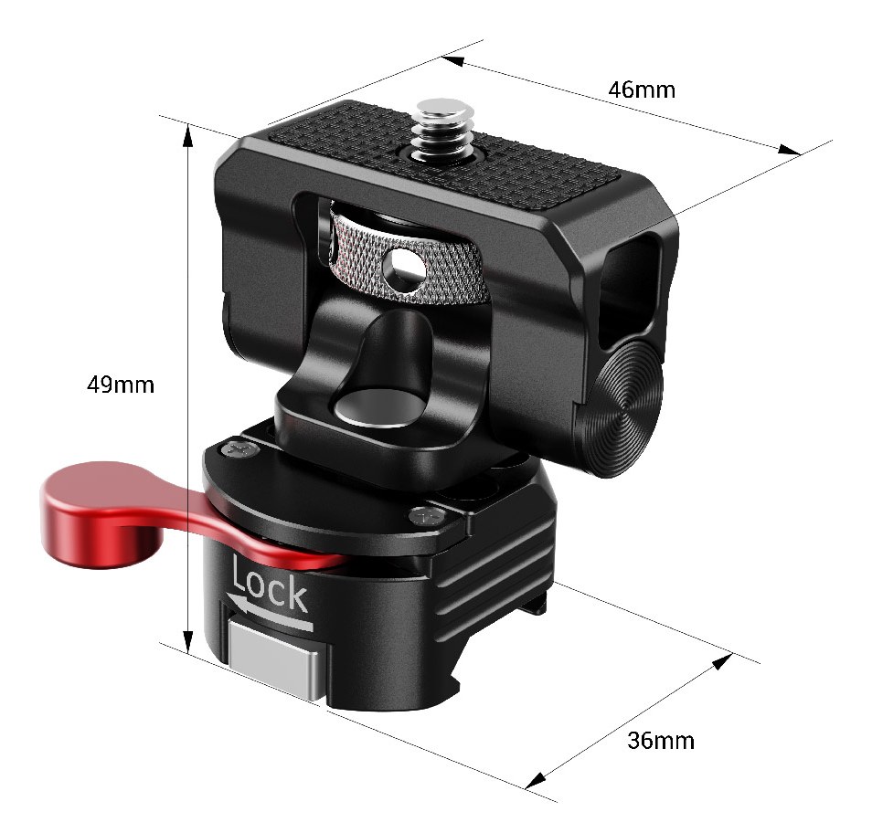 Swivel and Tilt Monitor Mount with Nato Clamp