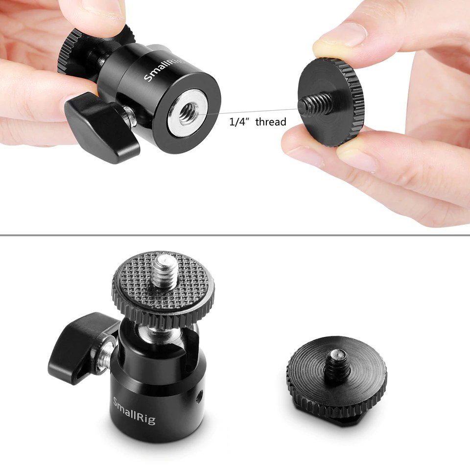 1/4″ Camera Hot shoe Mount with Additional 1/4″ Screw (2pcs Pack)