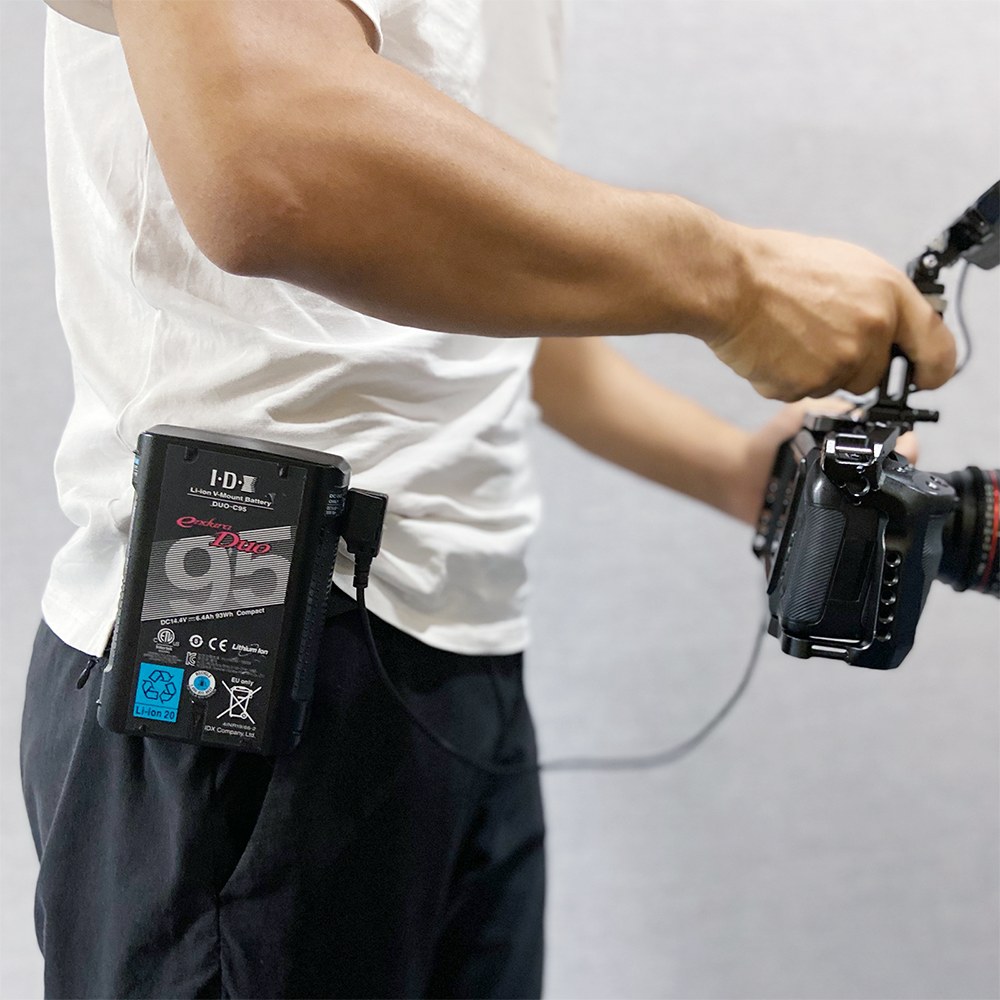 Mini V Mount Battery Plate with Belt Clip
