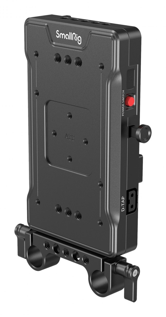 V Mount Battery Adapter Plate with Dual 15mm Rod Clamp 3203