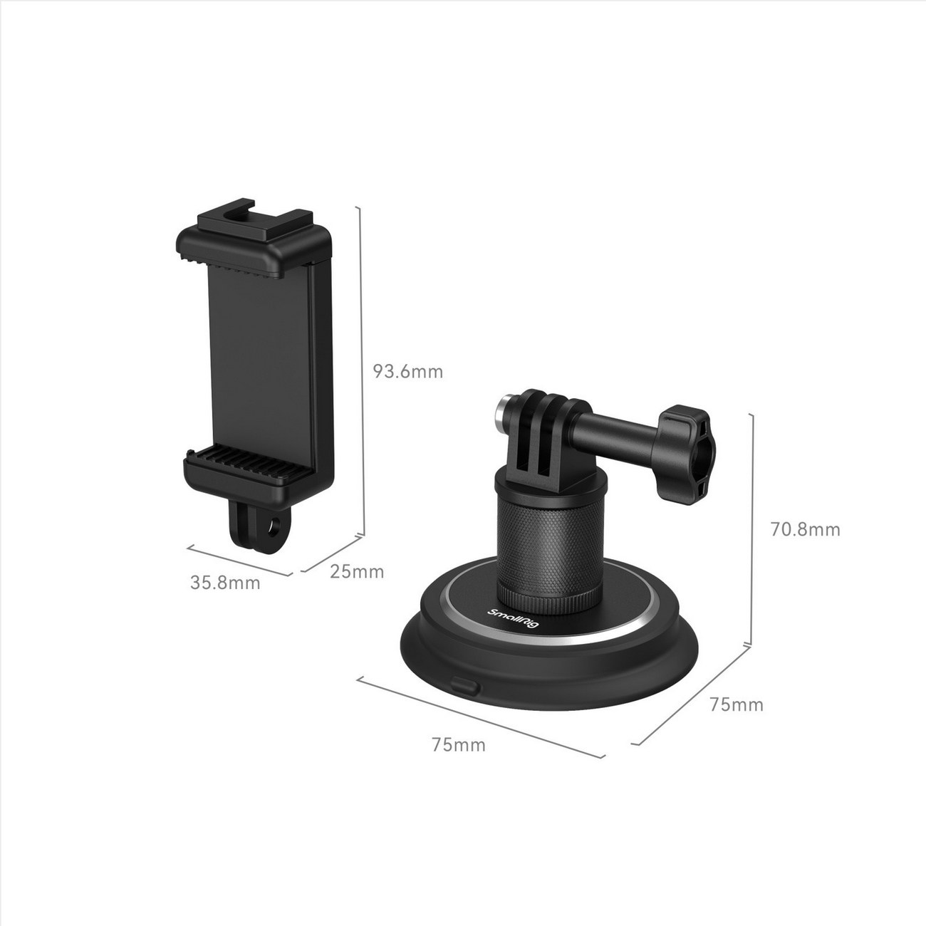 Suction Cup Mounting Support for Action Cameras